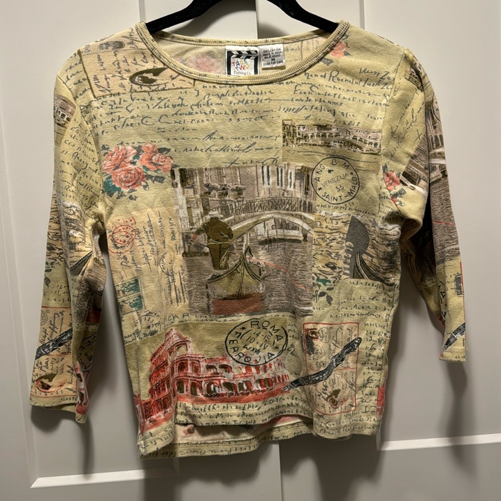 Y2K Rome Collage Shirt Size M